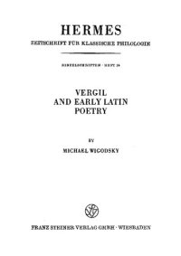 cover of the book Vergil and Early Latin Poetry