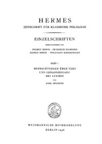 cover of the book Beobachtungen über Vers und Gedankengang bei Lukrez