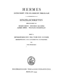 cover of the book Untersuchungen zur Form der Odyssee: Szenenwechsel und gleichzeitige Handlungen