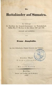 cover of the book Die Battaländer auf Sumatra