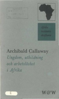 cover of the book Ungdom, utbildning och arbetslöshet i Afrika