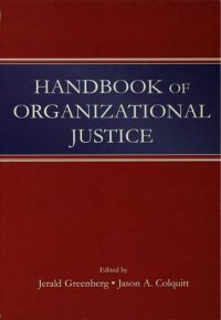 cover of the book Handbook of Organizational Justice