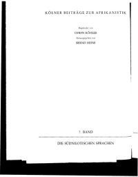 cover of the book Die Südnilotischen Sprachen: Beschreibung, Vergleichung und Rekonstruktion