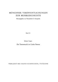 cover of the book Die Tastenmusik im Codex Faenza