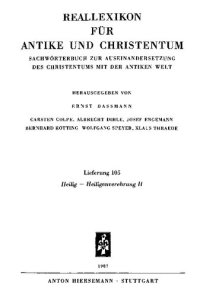 cover of the book Reallexikon für Antike und Christentum: Sachwörterbuch zur Auseinandersetzung des Christentums mit der antiken Welt Band XIV, Heilig - Hexe.