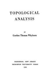 cover of the book Topological analysis 