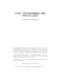 cover of the book Logic, programming and Prolog