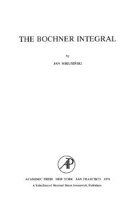 cover of the book The Bochner integral