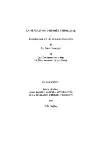 cover of the book La révélation d'Hermès Trismégiste. III  Les doctrines de l'Ame