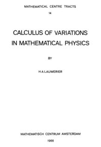 cover of the book Calculus of variations in mathematical physics