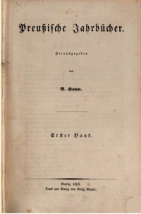 cover of the book Preußische Jahrbücher