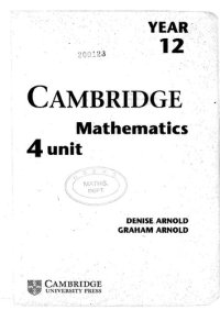 cover of the book Cambridge mathematics 4 unit mathematics year 12