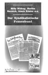 cover of the book Der syndikalistische Frauenbund