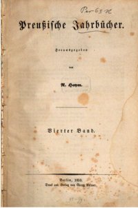 cover of the book Preußische Jahrbücher