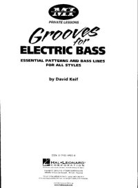 cover of the book Grooves for Electric Bass: Private Lessons Series