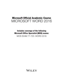 cover of the book Microsoft Official Academic Course - Microsoft Word 2016