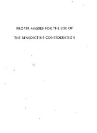 cover of the book Proper Masses for the Use of the Benedictine Confederation.