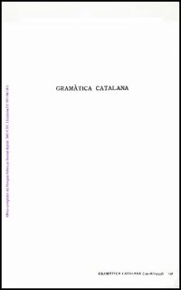 cover of the book Gramàtica catalana