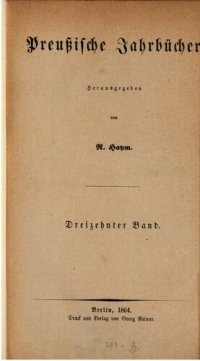 cover of the book Preußische Jahrbücher