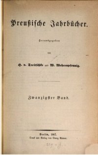 cover of the book Preußische Jahrbücher