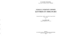 cover of the book Lettres et discours: introduction, texte, analyses, traduction et notes