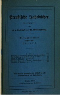 cover of the book Preußische Jahrbücher