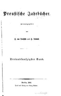 cover of the book Preußische Jahrbücher