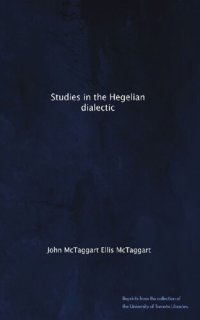 cover of the book Studies in the Hegelian dialectic.