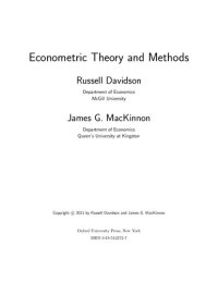 cover of the book Econometric Theory and Methods