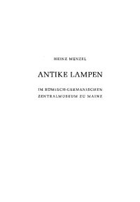 cover of the book Antike Lampen im Römisch-Germanischen Zentralmuseum zu Mainz