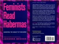 cover of the book Feminists Read Habermas: Gendering the Subject of Discourse 