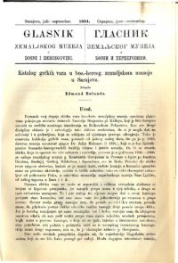 cover of the book Glasnik zemaljskog muzeja u Bosni i Hercegovini