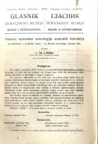 cover of the book Glasnik zemaljskog muzeja u Bosni i Hercegovini