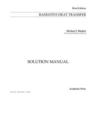 cover of the book Radiative Heat Transfer Solution Manual