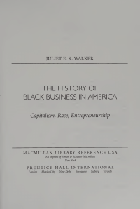 cover of the book The History of Black Business in America: Capitalism, Race, Entrepreneurship