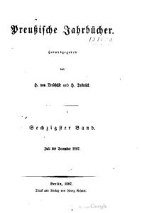 cover of the book Preußische Jahrbücher