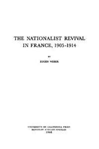 cover of the book The Nationalist Revival in France, 1905-1914