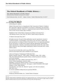 cover of the book The Oxford Handbook of Public History