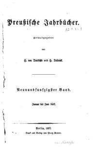 cover of the book Preußische Jahrbücher