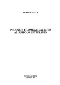 cover of the book Procne e Filomela: dal mito al simbolo letterario