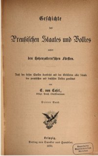 cover of the book Geschichte des Preußischen Staates und Volkes unter den Hohenzollernschen Fürsten