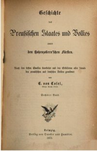 cover of the book Geschichte des Preußischen Staates und Volkes unter den Hohenzollernschen Fürsten