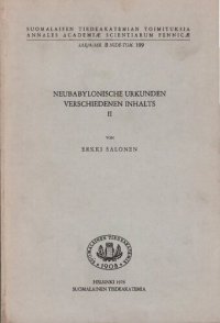 cover of the book Neubabylonische Urkunden verschiedenen Inhalts II