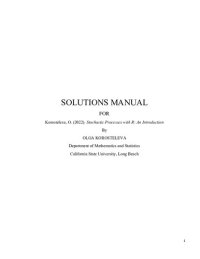 cover of the book Stochastic Process with R: An Introduction Solutions Manual