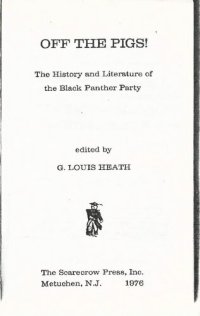 cover of the book Off the Pigs! The History and Literature of the Black Panther Party