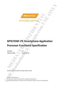 cover of the book MT6735M LTE Smartphone Application Processor Functional Specification