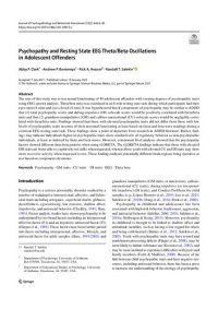 cover of the book Psychopathy and Resting State EEG Theta/Beta Oscillations in Adolescent Offenders