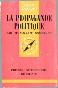 cover of the book La Propagande politique