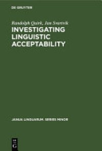 cover of the book Investigating Linguistic Acceptability