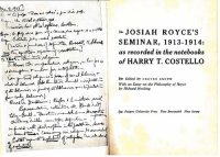 cover of the book Josiah Royce’s Seminar, 1913-1914